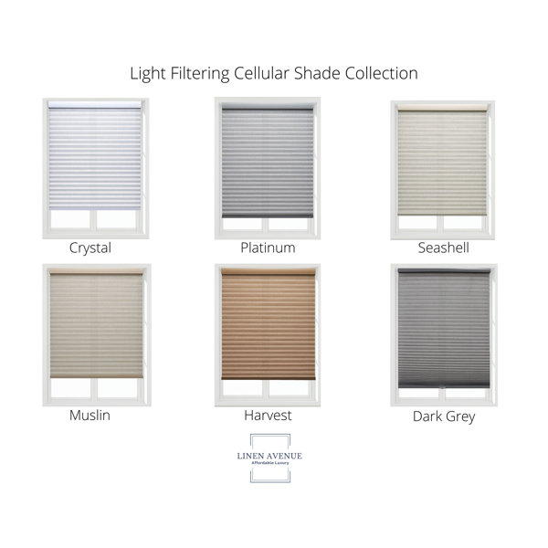 Linen Avenue Custom Light filtering Room Darkening Cellular Shade